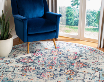 Machine Washable Rug with Rubber Backing for Living Room Oriental Non-Slip Bedroom Rug Floral Faux Wool Runner Rugs for Hallway Kitchen Entryway Laundry