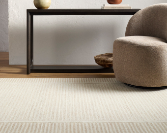 Luma Ultra-Modern Machine Washable Chain Link / Adriatic Blue Indoor Area Rug With Non-Slip Backing